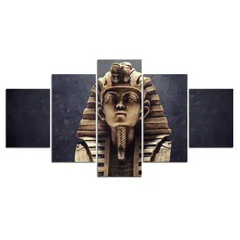 5 шт. Египет Египетский фараон 5 штук Картины Стена HD Печать без рамки 5 панелей Современное искусство Плакат Домашний декор