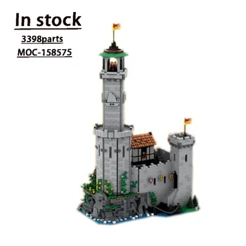 MOC-158575 Средневековый замок Укрепленный маяк Сборка Сращивание Строительная модель блока3398Строительные блокиДетали ДетскаяИгрушкаПодарок