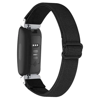 2X ремешки для смарт-часов для Fitbit Inspire 2 / Inspire HR, эластичные регулируемые браслеты с мягким ремешком для замены ремешков (черный)