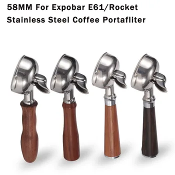 58 мм Кофейный портафлиттер для Expobar E61 / Rocket Ручка фильтра из нержавеющей стали Универсальные аксессуары для кофе с одним / двойным ртом