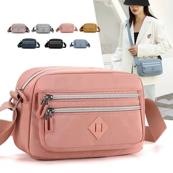 2023 Маленькая квадратная сумка в корейском стиле для женщин, повседневная и простая, с несколькими слоями. Можно носить как сумку через плечо или кроссбод