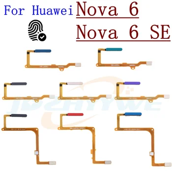 Оригинальный сканер с датчиком отпечатков пальцев для Huawei Nova6 5G Nova 6 SE Touch ID Connect Home Button Flex Cable Part