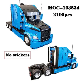 Classic MOC-103534 Super Truck Cargo Puzzle Строительные блоки 2105PCS Подходит для 42123 Детский строительный блок Игрушка Подарок на день рождения