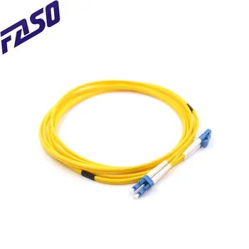  10 шт./лот LC / UPC LC / UPC Волоконно-оптический кабель Одномодовый G652D дуплекс 3,0 мм, оптический патч-корд Желтый LSZH Куртка