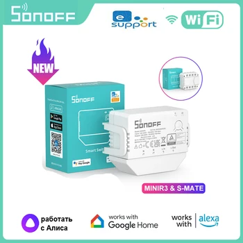 SONOFF EWeLink DUALR3 / R3 Lite DIY MINI Smart Switch 2 Gang Двойной релейный модуль с управлением измерением мощности через Alexa Google Home