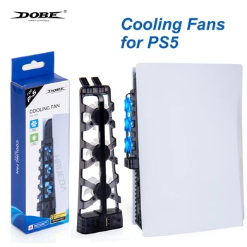 Для вентилятора охлаждения PS5 Вентиляторы кулера консоли PS5 со светодиодным индикатором для консоли Sony Playstation 5 Охлаждающий кулер