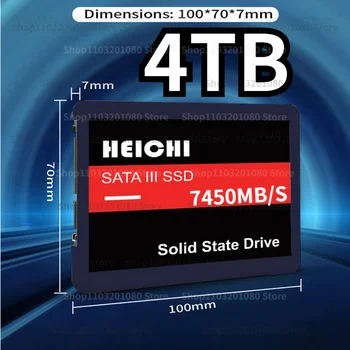 Новый портативный жесткий диск 1 ТБ 2 ТБ 4 ТБ Высокоскоростной SSD 2,5-дюймовый внутренний твердотельный накопитель SATAIII для настольного ноутбука PS5