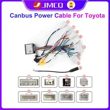JMCQ Автомобильный 16-контактный кабель питания Android Wire Harness для Toyota Corolla/Camry/RAV4 с Canbus