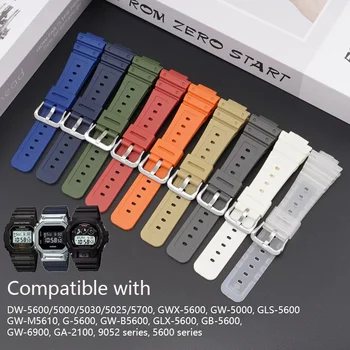 Запасной ремешок для часов Casio G-Shock DW-6900 5600E GW-M5610 GA2100 GD110 GLS8900 Ремешок для часов из силиконовой смолы