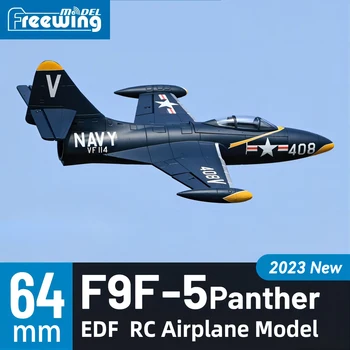 Freewing 64mm EDF Jet F9F Panther RC модель самолета Линия полета Самолет с дистанционным управлением Хобби Самолет Модель самолета из пенопласта