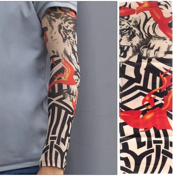 6 КОМПЛЕКТОВ Лето На открытом воздухе Велоспорт MTB Солнцезащитный крем 3D Печать Татуировка Рукав Мужчина Mangas Para Brazo УФ-защита Женские рукава для рук
