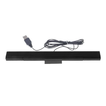 USB Проводной Сенсор Планка для WII Замена Инфракрасный ИК-Луч Датчик Движения Приемник Сигнала Для Системы Wii с подставкой-Черный