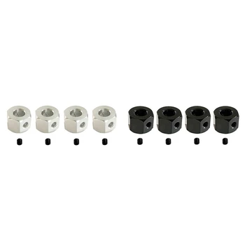 2 Набор от 5 мм до 12 мм металлический комбайнер колесо HUB шестигранный адаптер для WPL D12 C14 C24 B14 B16 RC Автозапчасти, серебристый и черный